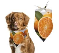 Bandanas orange pour chien pour nourrir et toiletter, bavoirs triangulaires lavables pour animaux domestiques pour chats et chiens