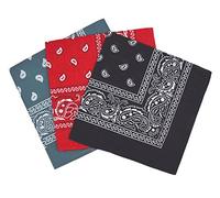 Bandanas paisley lot de 3 - Bandeau Foulard coton motif cachemire, accessoire cheveux tendance