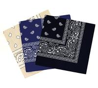 Bandanas paisley lot de 3 - Bandeau Foulard coton motif cachemire, accessoire cheveux tendance