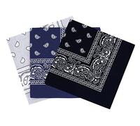 Bandanas paisley lot de 3 - Bandeau Foulard coton motif cachemire, accessoire cheveux tendance
