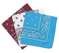 Bandanas paisley lot de 3 - Bandeau Foulard coton motif cachemire, accessoire cheveux tendance