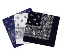 Bandanas paisley lot de 3 - Bandeau Foulard coton motif cachemire, accessoire cheveux tendance