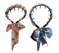 Bandanas Peigne Pour Femme - Bandeaux Tissu Enrobés De Peigne À Dents - 2 Pièces Accessoires Antidérapants Cerceaux Coiffure Styling Pour Quotidien Soirée Mariage Voyage Vacances