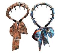 Bandanas Peigne Pour Femme - Bandeaux Tissu Enrobés De Peigne À Dents - 2 Pièces Accessoires Cheveux Vintage Et Mode Pour Cadeau Fille Sœur Amie Femmes Famille Et Amis