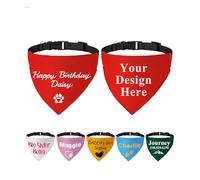Bandanas personnalisés pour chien avec boucle et logo photo - Cravache triangulaire - Accessoires de costume pour animaux de compagnie - Pour chiens de petite, moyenne et grande taille, chiot et chat,