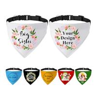 Bandanas personnalisés pour chien avec boucle et logo photo - Cravate pour chien - Bavoirs triangulaires - Accessoires de costume pour animaux de compagnie - Pour chiens de petite, moyenne et grande