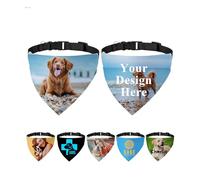 Bandanas personnalisés pour chien avec boucle et logo photo - Écharpe triangulaire pour chien - Accessoires de costume pour chiens de petite, moyenne et grande taille - Taille L