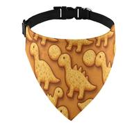Bandanas Polyester Taille Unique Chien et Chat Cadeau de Fiançailles Marron Dinosaure Cookie