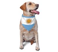 Bandanas pour animaux de compagnie à imprimé drapeau argentin - Bandanas mignons pour chien et chat pour les vacances, Noël, Halloween - Bavoirs triangulaires réglables pour la promenade en plein air