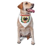Bandanas pour animaux de compagnie à imprimé drapeau de la Virginie occidentale - Bandanas mignons pour chien et chat pour les vacances, Noël, Halloween - Bavoirs triangulaires réglables pour la