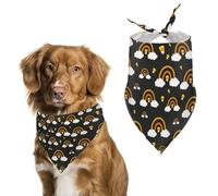 Bandanas pour Animaux de Compagnie en Forme de Triangle, Motif Bonbons de maïs Arc-en-Ciel, Accessoires Doux pour Animaux de Compagnie, Parfaits pour Les Photos de fête et Les Voyages.
