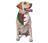 Bandanas pour animaux de compagnie imprimé drapeau de l'Algérie - Bandanas mignons pour chien et chat pour les vacances, Noël, Halloween - Bavoirs triangulaires réglables pour la promenade en plein