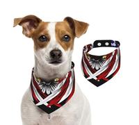 Bandanas pour chien aigle patriotique drapeau des États-Unis, doux, confortable, ajustement réglable pour garçons et filles, trois tailles pour chats et chiens