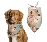 Bandanas pour Chien Animal Souris Mignon avec Fleur De Rose Echarpe pour Chien Bavoir Kerchief pour Animaux De Compagnie Large: 70 * 30 CM