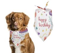 Bandanas pour Chien Animal Souris Mignon Joyeux Anniversaire Echarpe pour Chien Bavoir Kerchief pour Animaux De Compagnie Large: 70 * 30 CM