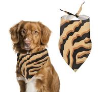 Bandanas pour Chien Animal Tiger Skin Pattern Echarpe pour Chien Bavoir Kerchief pour Animaux De Compagnie Large: 70 * 30 CM