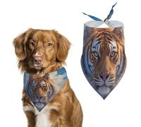 Bandanas pour Chien Animal Tiger Sky Clouds Echarpe pour Chien Bavoir Kerchief pour Animaux De Compagnie Large: 70 * 30 CM