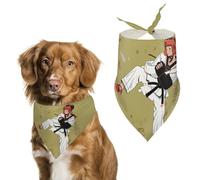 Bandanas pour chien au design taekwondo pour nourrir et toiletter, bavoirs triangulaires lavables pour animaux domestiques pour chats et chiens