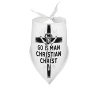 Bandanas pour Chien avec Croix chrétienne Jésus-Christ, Bavoir à col en V, écharpe Triangulaire Ajustable, Accessoires pour Chiots et Chats de Petite, Moyenne et Grande Taille