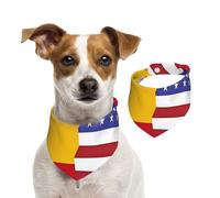 Bandanas pour chien avec drapeau américain de l'Espagne - Lavable - Pour petits et grands animaux de compagnie - Pour fille ou garçon - Accessoires pour animaux domestiques
