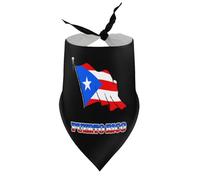 Bandanas pour Chien avec Drapeau de Porto Rico Amusant, Bavoir à col en V pour Chiot, écharpe Triangulaire Ajustable, Accessoires pour Chiots et Chats de Petite, Moyenne et Grande Taille