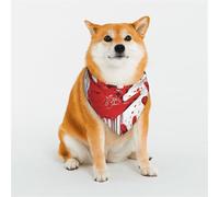 Bandanas pour chien avec empreintes de mains sanglantes - Grande écharpe triangulaire réglable - Double écharpe réversible lavable - Mouchoir quotidien pour chien de taille moyenne et grande - Cadeau
