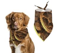 Bandanas pour chien avec engrenages steampunk cool imprimé écharpe pour chien bavoirs pour chien en polyester lavable mouchoir écharpe bandana triangle pour chiens de petite, moyenne et grande taille