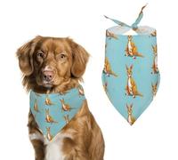 Bandanas pour chien avec imprimé kangourou amusant - Bavoirs pour chien lavables en polyester - Bandana triangulaire pour chiens de petite, moyenne et grande taille