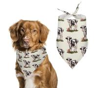 Bandanas pour chien avec imprimé vache laitière - Bavoirs pour chien lavables en polyester - Bandana triangulaire pour chiens de petite, moyenne et grande taille