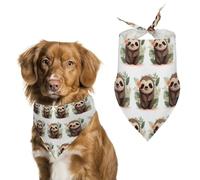 Bandanas pour chien avec joli motif paresseux de dessin animé, bavoirs pour chien, bavoirs lavables en polyester mouchoir écharpe triangle bandana pour chiens de petite, moyenne et grande taille