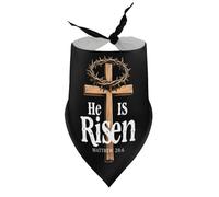 Bandanas pour Chien avec Motif « Il est ressuscit頻, Couronne d'épines et Croix Jésus. Bavoirs à col en V, écharpes triangulaires Ajustables pour Chiots et Chats de Petite, Moyenne et Grande Taille.