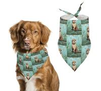 Bandanas pour chien avec motif loutre mignonne de dessin animé, bavoirs pour chien, bavoirs lavables en polyester mouchoir écharpe triangle bandana pour chiens de petite, moyenne et grande taille