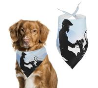 Bandanas pour chien avec motoneige imprimé bavoirs pour chien lavables en polyester mouchoir écharpe triangle bandana pour chiens de petite, moyenne et grande taille