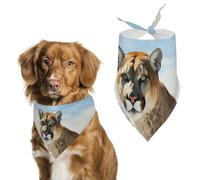 Bandanas pour chien avec panthère et lion de montagne imprimé bavoirs pour chien lavables en polyester mouchoir écharpe triangle bandana pour chiens de petite, moyenne et grande taille