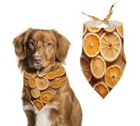 Bandanas pour chien avec tranches d'orange imprimées - Bavoirs pour chien lavables en polyester - Bandana triangulaire pour chiens de petite, moyenne et grande taille