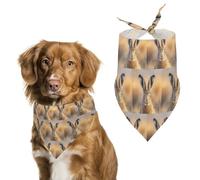Bandanas pour chien avec un lièvre marron imprimé bavoirs pour chien lavables en polyester mouchoir écharpe bandana triangle pour chiens de petite, moyenne et grande taille