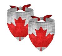 Bandanas pour Chien,Bavoirs triangulaires 2 pièces,Drapeau et bannière du Canada,Bandana pour Animaux de Compagnie pour Grands Chiens Chats