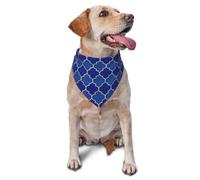 Bandanas pour chien, bleu doré grille lanterne formes triangle bavoirs pour chien écharpes pour chien, mignon accessoires pour chien bandanas