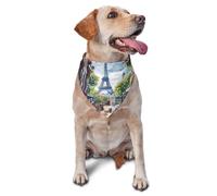 Bandanas pour chien, café parisien avec bavoirs triangulaires Eiffel, écharpes pour chien, mouchoir pour chien, accessoires pour chiens mignons