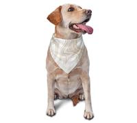 Bandanas pour Chien, Chat, Chiot, écharpes, Mouchoir Lavable pour Animaux de Compagnie, Motif marbre Blanc et Paillettes dorées
