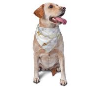 Bandanas pour Chien, Chat, Chiot, écharpes, Mouchoir Lavable pour Animaux de Compagnie, Motif marbre doré Italien