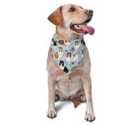 Bandanas pour Chien, Chat, Chiot, écharpes, Mouchoir Lavable pour Animaux de Compagnie, Pattes et os de Colley à Poil Long