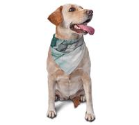 Bandanas pour Chien, Chat, Chiot, écharpes, Mouchoir Lavable pour Animaux de Compagnie, Texture marbre Vert