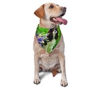 Bandanas pour Chien, Chat, Chiot, Foulards, mouchoirs lavables pour Animaux de Compagnie, Motif Cavalier King Charles Spaniel, Fleurs de Lupin