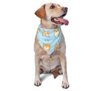Bandanas pour Chien, Chat, Chiot, Foulards, mouchoirs lavables pour Animaux de Compagnie, Motif Corgi Kawaii