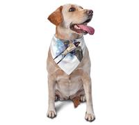 Bandanas pour Chien, Chat, Chiot, Motif Aquarelle, Motif Hirondelle, Mouchoir Lavable pour Animaux de Compagnie
