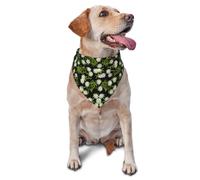 Bandanas pour Chien, Chat, Chiot, Motif Floral Edelweiss des Alpes suisses, Mouchoir Lavable pour Animaux de Compagnie