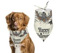 Bandanas pour Chien Chauve-Souris De La Citrouille De L'halloween Echarpe pour Chien Bavoir Kerchief pour Animaux De Compagnie Large: 70 * 30 CM