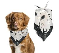 Bandanas pour Chien Chauves-Souris Gothiques Et Roses Rouges Echarpe pour Chien Bavoir Kerchief pour Animaux De Compagnie Large: 70 * 30 CM