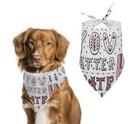 Bandanas pour Chien Citations Et Phrases Echarpe pour Chien Bavoir Kerchief pour Animaux De Compagnie Large: 70 * 30 CM